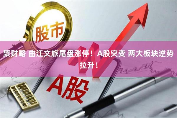 聚财略 曲江文旅尾盘涨停！A股突变 两大板块逆势拉升！