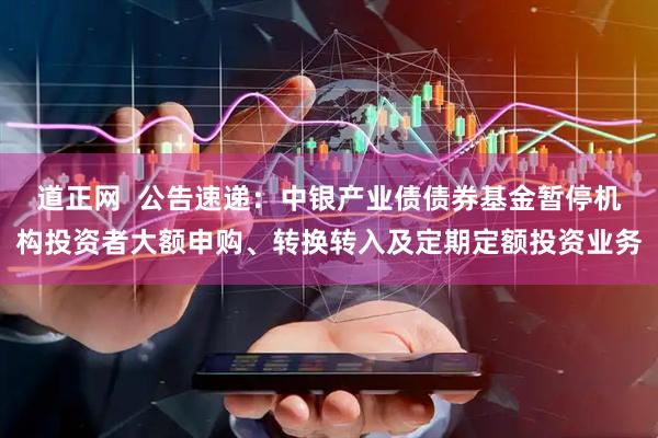 道正网  公告速递：中银产业债债券基金暂停机构投资者大额申购、转换转入及定期定额投资业务