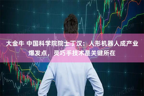 大金牛 中国科学院院士丁汉：人形机器人成产业爆发点，灵巧手技术是关键所在