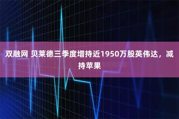 双融网 贝莱德三季度增持近1950万股英伟达，减持苹果