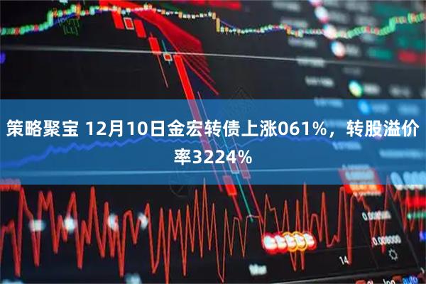 策略聚宝 12月10日金宏转债上涨061%，转股溢价率3224%