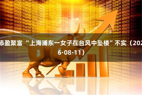 添盈聚富 “上海浦东一女子在台风中坠楼”不实（2026·08·11）